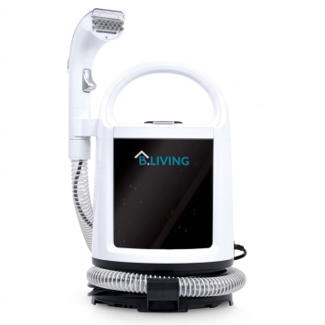 Shampouineuse compacte HYDROPOWER CLEAN nettoyant un canapé en tissu