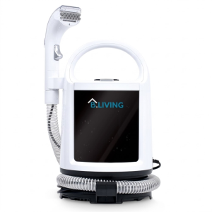 Shampouineuse compacte HYDROPOWER CLEAN nettoyant un canapé en tissu