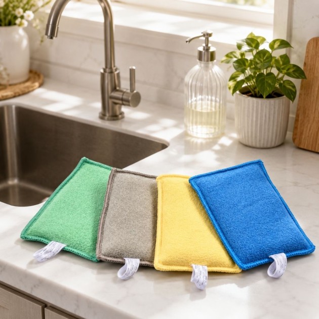 éponges en microfibre