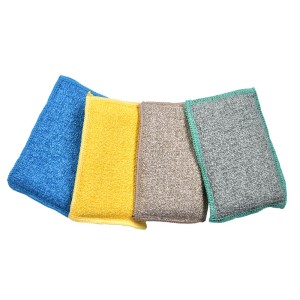 4 Eponge Reutilisable Lavable Vaisselle En Microfibre Pour Cuisine