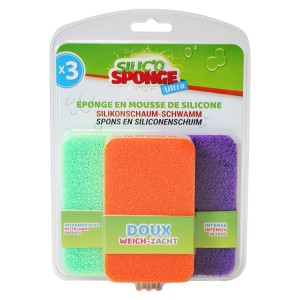 3 éponges en mousse de silicone