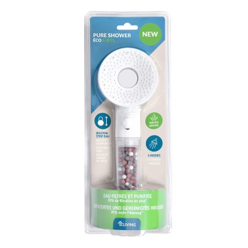 pack douche pure shower Eco 5 jets blanc