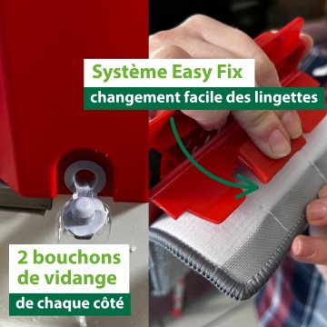 détails balai serpillère smart mop compact Liseré Vert