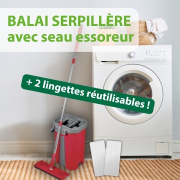 Balai et seau Smart Mop COMPACT 360 Liseré Vert