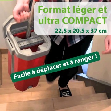 balai de ménage et seau petit et léger